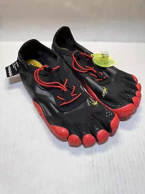 New Vibram KSO EVO Men's 10.5 US Black/Red Fitness Cross Training Shoes 18M0701 • $76.50