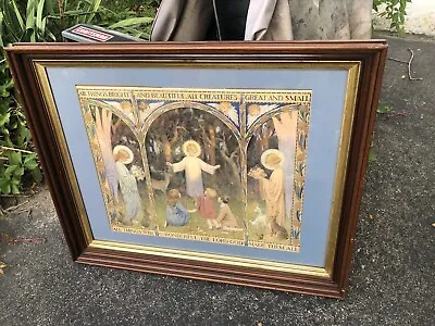 Antique Margaret Winifred Tarrant Lithograph Christ Child & Children Best Frame  • £166.28
