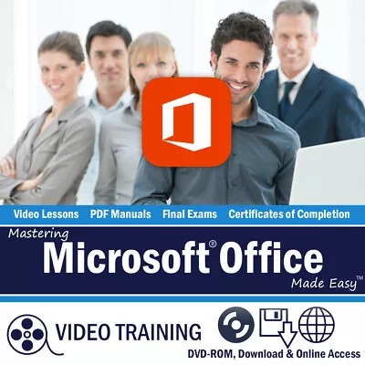 Learn MICROSOFT OFFICE PRO 2013/2010 Training Tutorial DVD-ROM Course 42 Hours • $30