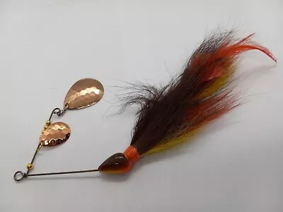 6  CJ's Small Red Squirrel Tandem Blade Spinnerbait Discontinued Rare Musky Lure • $21.99