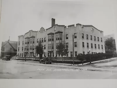 C. 1920's Photo Street View Of Park Aveneue Apartment Building Helena Montana • $16.95