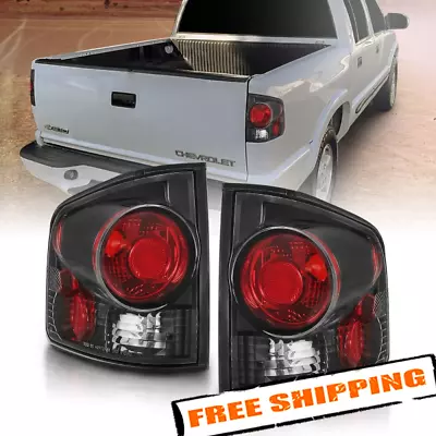 Anzo 211034 Black/Red 3D Style Euro Tail Lights For 1995-2003 Chevy S10 • $86.34