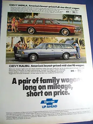 1981 Chevy Impala Station Wagon & Malibu Station Wagon Mid-size-mag Car Ad • $5.95