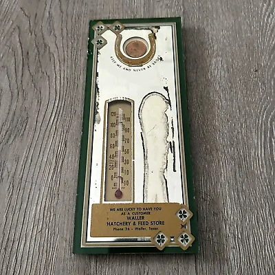 Vintage “Keep Me And Never Be Broke” Lucky Penny Promotional Thermometer Mirror • $44