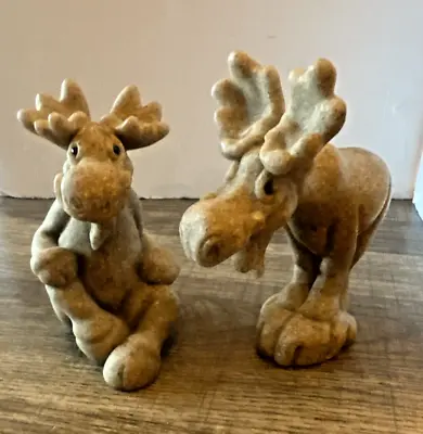 Quarry Critters Mimi & Misty Moose Figurines Pair 4” • $18.91