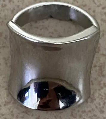 Steel By Design Bold Polished Concave Ring QVC Size 7 • $29.99