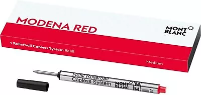 Montblanc 1 Rollerball Capless System Refill (M) Modena Red- 124518 • $16.99