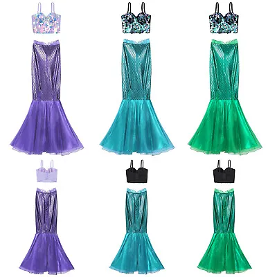 Womens Outfit Stage Performance Mermaid Costumes Underwire Sling Uniform Party • $12.87