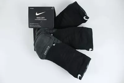 Nike Dri-fit Max Cushion No-show Socks 3-pair Black L-r Marked Mens Shoe Sz 6-15 • $28.99