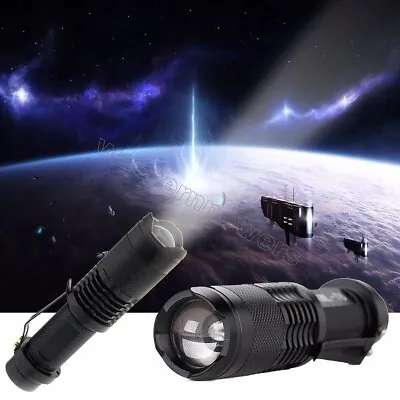 Adjustable Focus Zoom Cree Xml-t6 Led 1200lm Waterproof Flashlight Torch 3-modes • $7.56