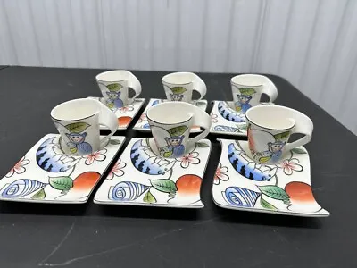 Villeroy & Boch 1748 Wave Caffe Jungle Espresso SET 12 • $155.75