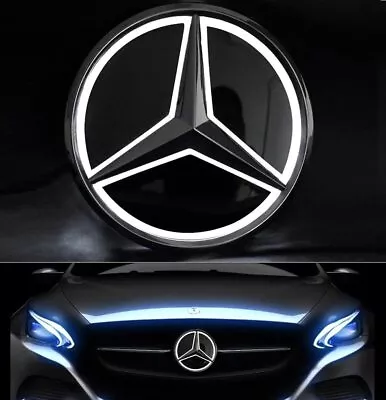 Car Front Grille LED Emblem Light Logo Glowing Star Badge Fit For Mercedes Benz • $39.99