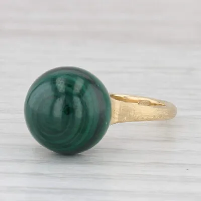 Marco Bicego Africa Green Malachite Bead Ring 18k Yellow Gold Size 7.25 • $949.99