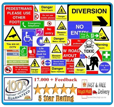 £8.95 • Buy Health  Safety HAZARD WARNING SIGNS POSTERS DVD ITEM FREE  POST