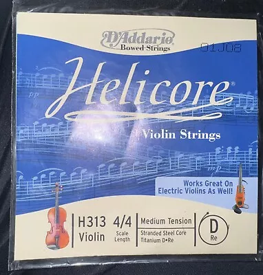 D'Addario Helicore Violin Single D String 4/4 Scale Medium Tension • $19.95