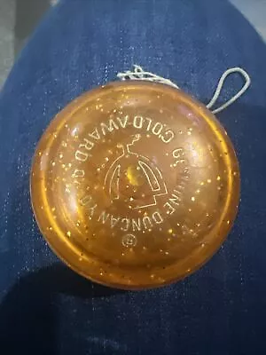 Vintage Genuine Duncan Gold Award Glitter Plastic Yo-Yo • $3.49