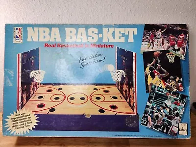 Vtg 1988 NBA Bas-Ket Miniature Basketball Board Game Jordan Magic Bulls Lakers • $34.99