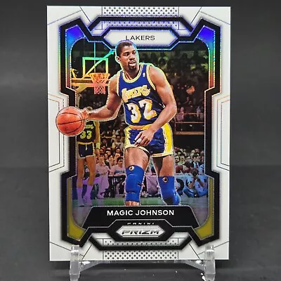 2023-24 Panini Prizm Basketball Magic Johnson #185 White /175 Los Angeles Lakers • $0.99