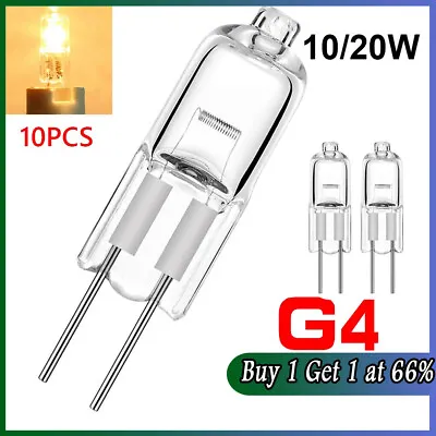 10 X G4 Halogen Capsule Lamps Light Bulbs 10W 20W 12V 2 Pin Replace Bulbs UK • £3.94