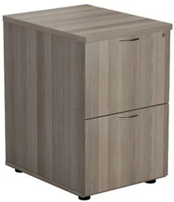 Jemini 2 Drawer Filing Cabinet 464x600x710mm Grey Oak KF78957 • £298.58