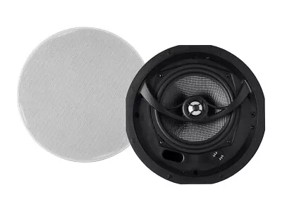 Monoprice 2-Way Carbon Fiber Ceiling Speakers - 6.5in (Pair)  W/ Magnetic Grille • $100.70