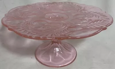 Cake Plate Pastry Tray Bakers Stand Inverted Thistle Passion Pink Mosser Small • $55.99