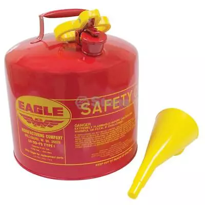 Metal Safety Fuel Can / Eagle 5 Gallon With Funnel 765-188 • $112.29