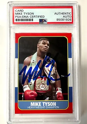 Iron Mike Tyson Autographed 1986 Set Style Card  PSA/DNA Authentic Auto • $249.99