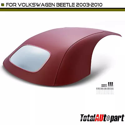 New Convertible Soft Top For Volkswagen Beetle 2003-2004 2006 2008-2010 Burgundy • $469.99