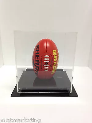 Mini Small AFL Football Deluxe Acrylic Perspex Display Case Signed Memorabilia • $69