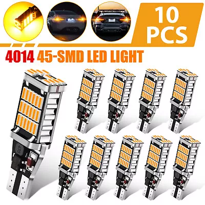 10x Super Bright T15/921/912 45-SMD LED Reverse Back Up Light Bulbs Amber Yellow • $11.98