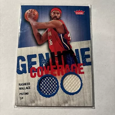 RASHEED WALLACE 2008-09 Fleer Genuine Coverage Memorabilia #GC-RW HOF • $5