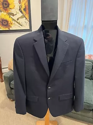 EUC Michael Kors Blazer Navy Blue 2 Button Wool Blend Sport Coat Jacket 38R • $16.99