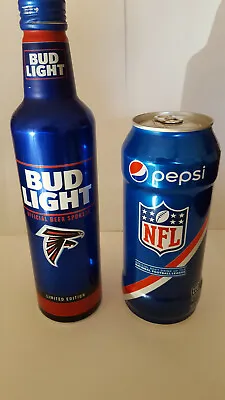 $6.99 • Buy Bud Light  Falcons *2020* Aluminum Bottle 16oz  &  Pepsi  Can 17.4 Oz  Empty