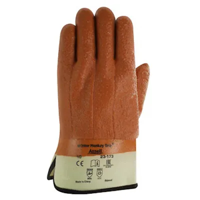 Ansell 23-173-10 Size 10 Raised Finish Winter Monkey Grip Cold Weather Gloves • $19.99