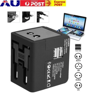 $15.99 • Buy International Universal Travel Adapter Charger UK US EU AU Plug Converter USB C