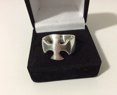$35 • Buy 925 Sterling Silver Maltese Cross Ring Size 7.5