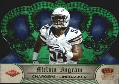 2012 Crown Royale Green San Diego Chargers Football Card #216 Melvin Ingram/49 • $5.40