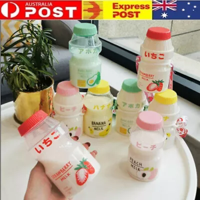 Portable 480ml Cute Yakult Water Bottle Fruit Milk Drinking Cup Clear Bottle AU • $8.88