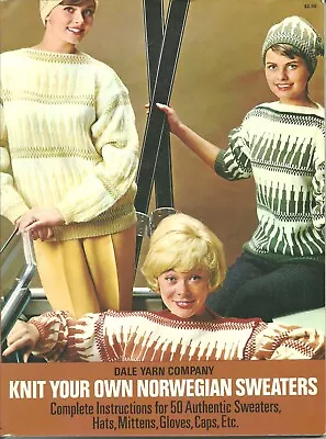 Knit Your Own Norwegian Sweaters Dale Yarn Company VTG Knitting Pattern Book • $5