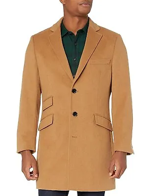 Adam Baker Men's Single Breasted Wool/Cashmere Mid-Length Carcoat - CLEARANCE • $77.97