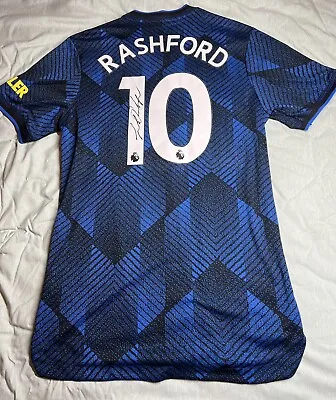 Marcus Rashford Manchester United Signed Adidas 2021-22 Blue 3rd Kit Jersey  • $204.99