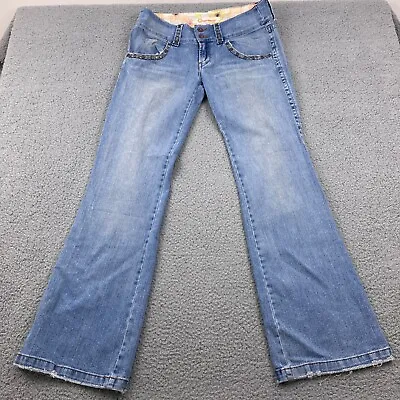 Z Cavaricci Jeans Womens Juniors 13 Flare Extra Aged Denim Distressed Relaxed • $14