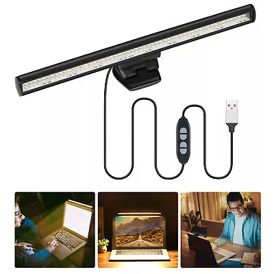 LED Desk Lamp PC Computer Monitor Laptop Screen Bar Touch Clip On Reading Light • $21.59