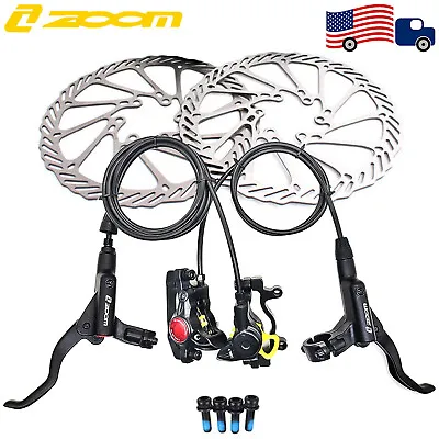 Zoom HB875 Hydraulic Disc Brake Front Rear 160mm G3 Rotor  MTB Bicycle Calipers • $29.95