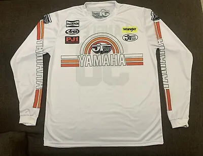 Vintage Motocross Jersey YAMAHA JERSEY YZ Mx 80 125 250 400 465 490 BRAD LACKEY • $32.62