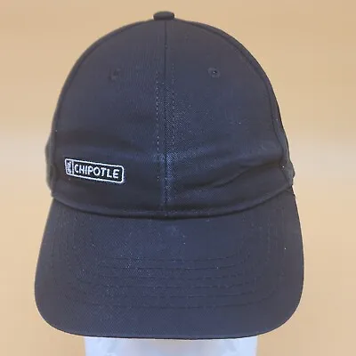 Chipotle Black White Embroidered Adjustable Strapback One Size Employee Cap Hat • $26.64