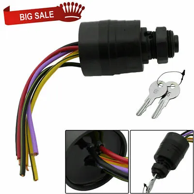 Replacement Outboard Ignition Key Switch 6 Wire For Mercury 87-88107 7-1155 Fast • $20.99