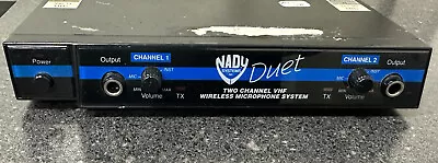 Nady Duet 2-Channel VHF Wireless Microphone System PRO AUDIO- NO POWER CORD • $20.62