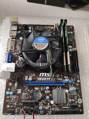 P00010. Motherboard Cpu Ram Combo I3 4130; 3.40ghz 8gb MSI H81M-P33 (mATX) • $34.39